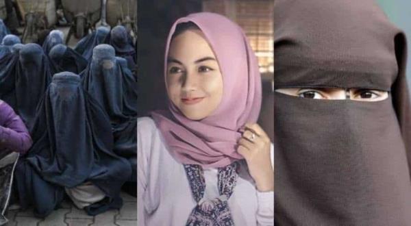 解说员:希贾布、尼卡布、布卡，女性穿的不同的伊斯兰服装