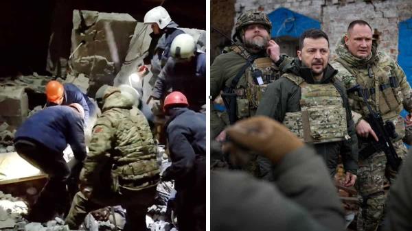 乌克兰战争:俄罗斯控制城市面包店爆炸死亡人数上升至28人;泽连斯基访问前线